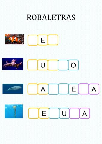 Robaletras animales marinos