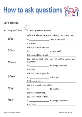 How to ask questions-practice