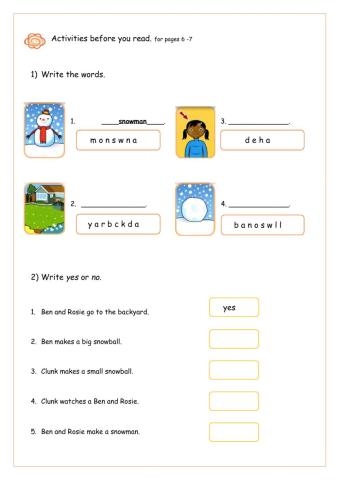 In the snow bag 6 -7