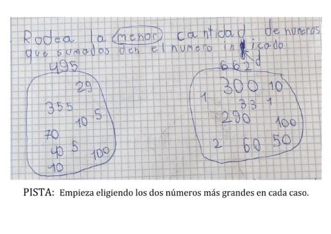 Rodea el menor número de números