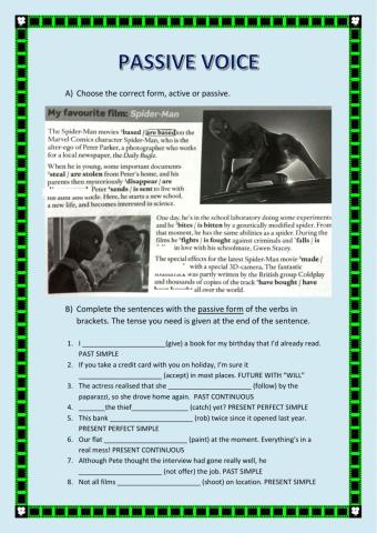 Passive Voice - Cinema Vocabulary