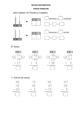 Repaso matemáticas 3T