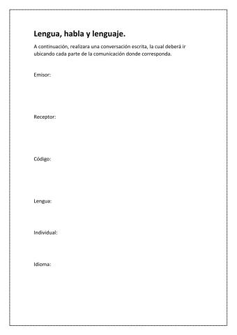Lengua, habla y lenguaje