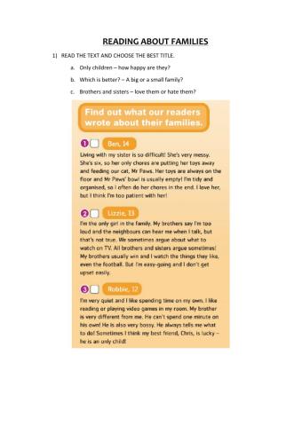 Reading about families