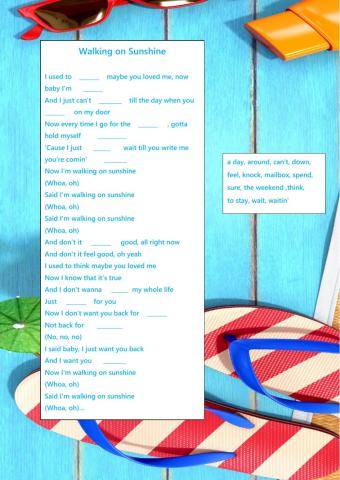 Summer: walking on sunshine- song