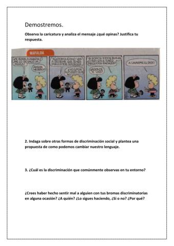 Efectos del lenguaje discriminatorio 3ro.