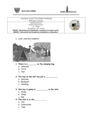 Unit : The Great Outdoors