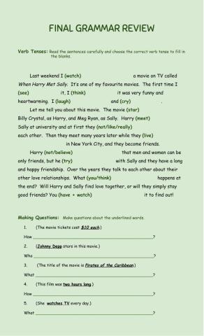 Grammar Review Final