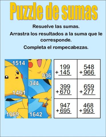 Puzzle de sumas