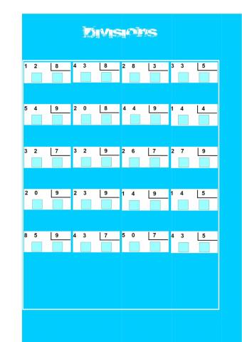 Divisions 2 xifres entre 1