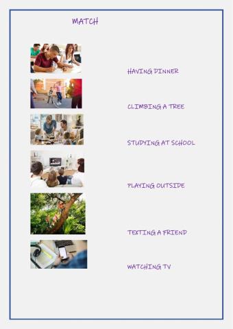 Activities, Present Continuous