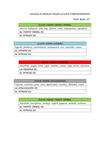 Número, persona,tiempo y conjugación