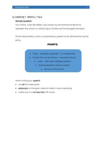 Speech : Congratulation to Justin Bin Bieber