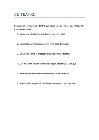 El teatro
