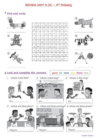 4th Primary- Review Unit 3.1