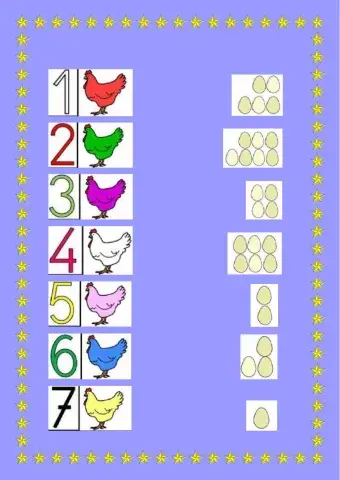 Une la gallina con los huevos que ha puesto