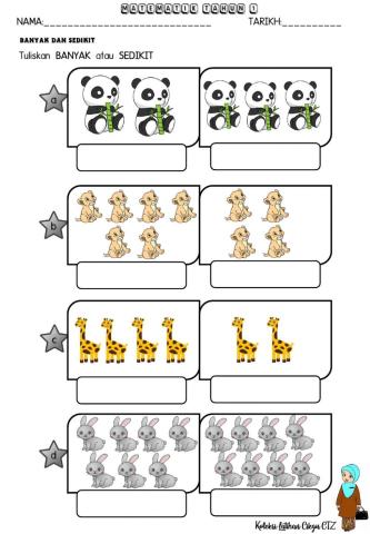 Matematik tahun 1(banyak dansedikit)