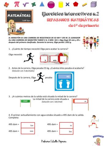 Repaso matemáticas de 6º - Act. Interactiva Nº2