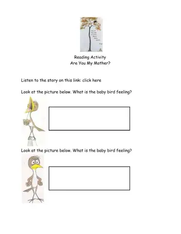 Reading Are you my mother? June 10