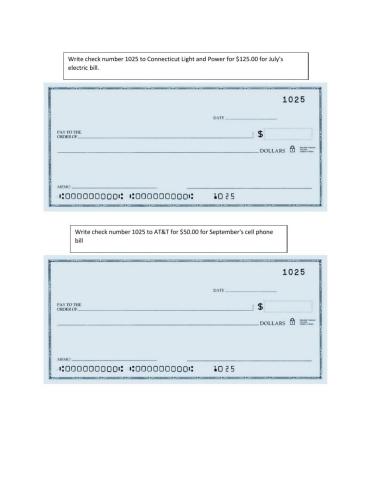 Writing Checks