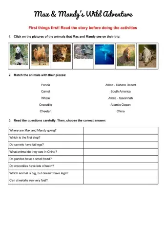 Reading: Max & Mandy's Adventure