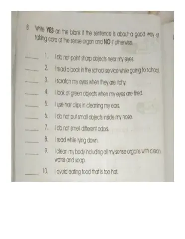 Taking Good Care of the Sense Organs