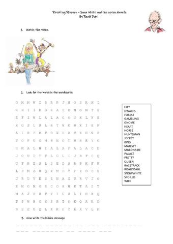 Revolting Rhymes By Roald Dahl - Snow White and the seven dwarfs