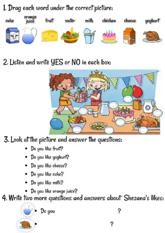 Likes and dislikes (do you like?)