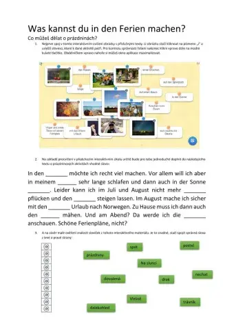 Was kannst du in den Ferien machen?