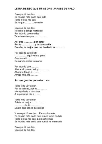 Eso que tu me das - Jarabe de Palo