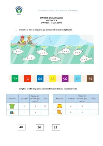 Noción de multiplicación X8