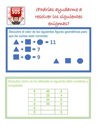 Acertijos visuales y matemáticos