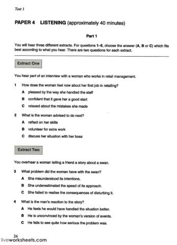 CAE PAPER 4 PART 1-III TERM