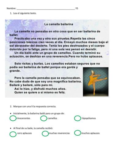 Comprensión para inferir