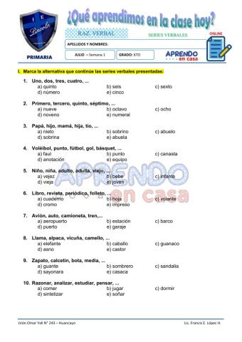 Prac. Series Verbales