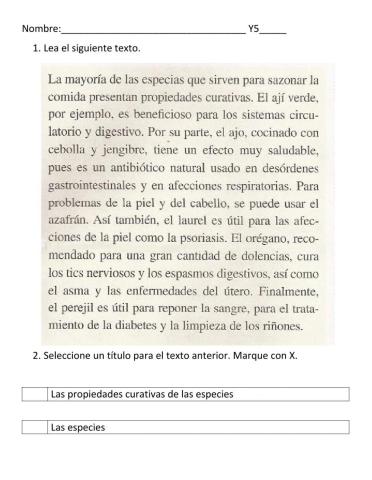 Comprensión para inferir