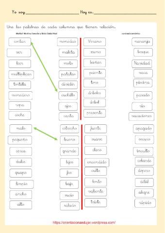 Agrupación por semejanzas 8 Y 9  cortar