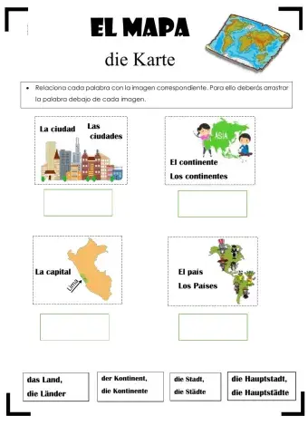 VOCABULARIO -die Karte