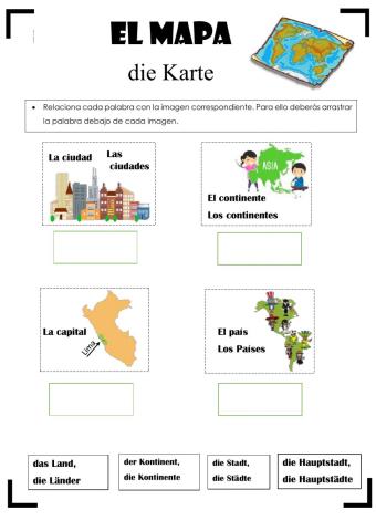 VOCABULARIO -die Karte