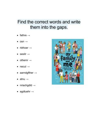 Family Members - unscramble