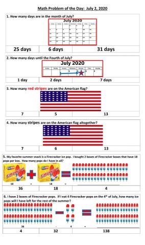 July 2 Math problem of the day