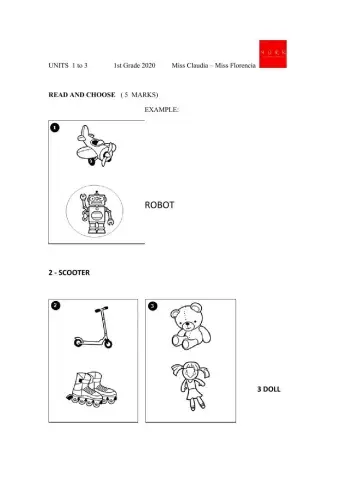 Mid term test 1st grade