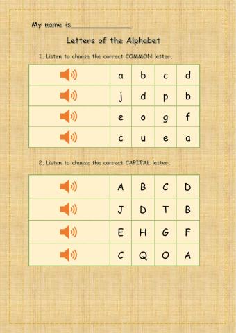 Alphabet Letters