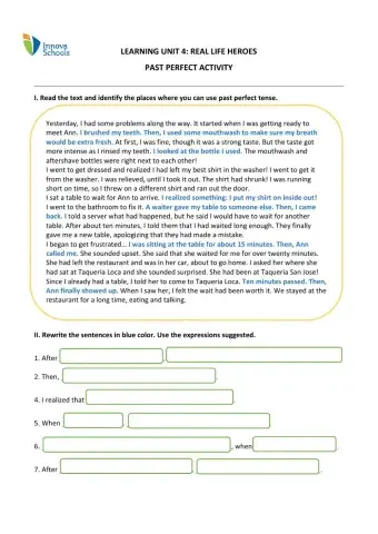 Past Perfect Practice