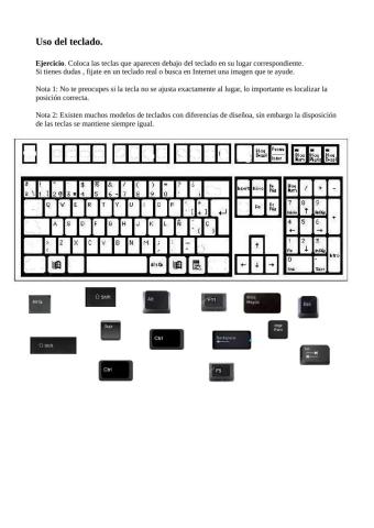 Uso del teclado