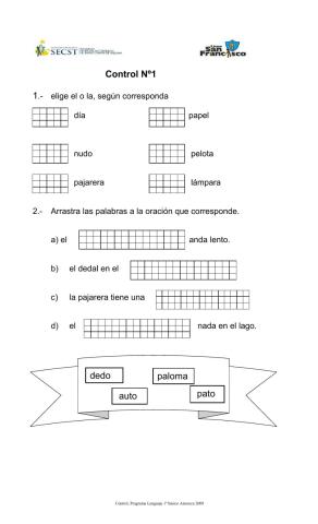 Control de lectura Primeros Básicos