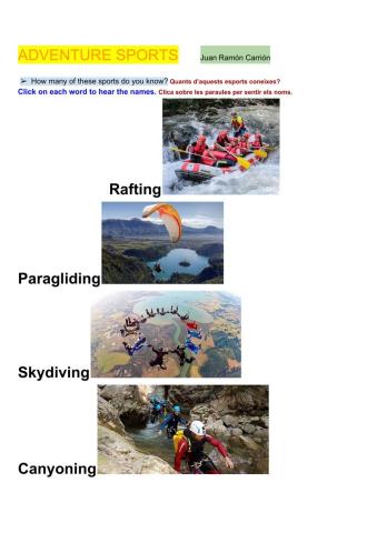 Adventure sports