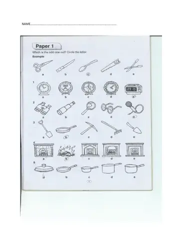 Worksheet on non verbal-reasoning