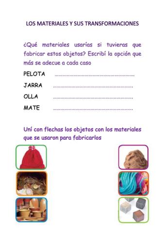 Los materiales y sus transformaciones