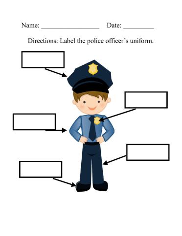 Label Police Officer Uniform
